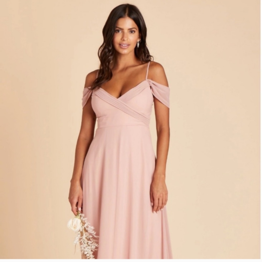 Birdy Grey Spence Convertible Maxi Dress Bridesmaid Rose Taupe Chiffon Sz 1X